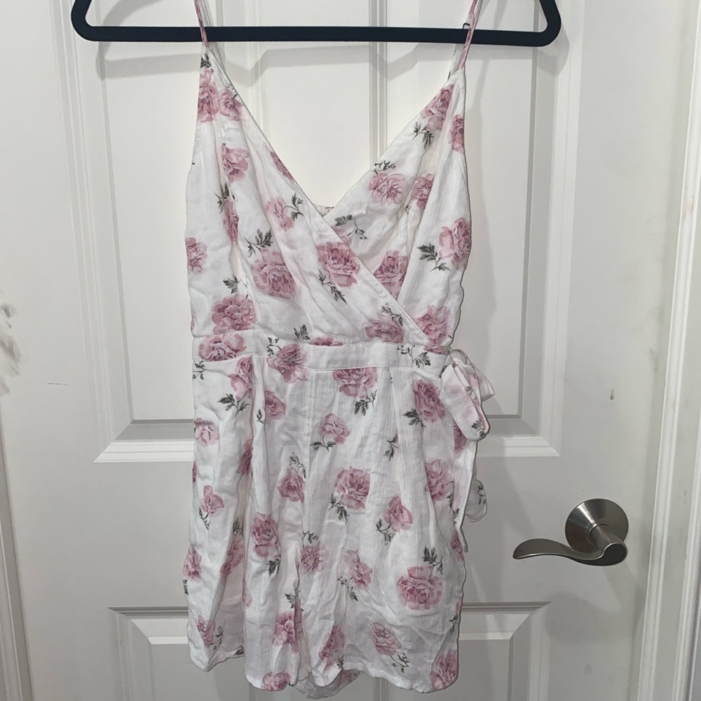 White floral romper